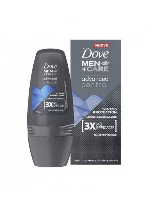 Anti-perspirant roll-on Dove Men +Care Advanced Control Stress Protection 96H, 50 ml