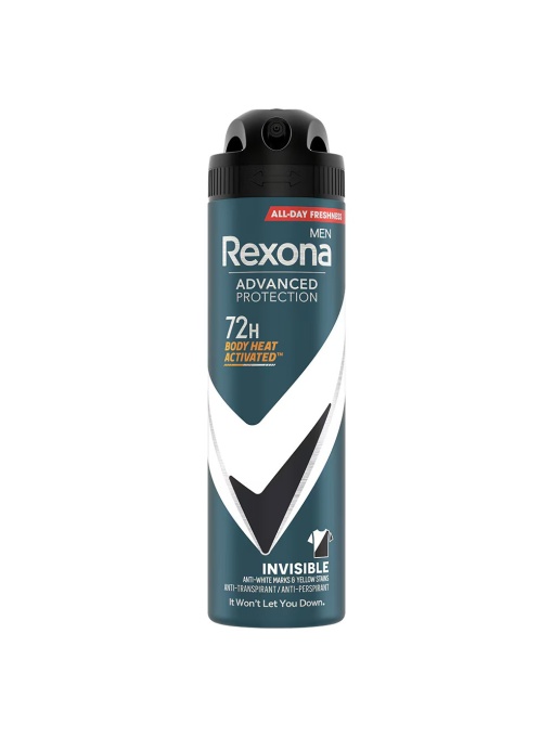 Parfumuri barbati, rexona | Antiperspirant, advanced protection 72h, invisible, rexona men, 150 ml | 1001cosmetice.ro