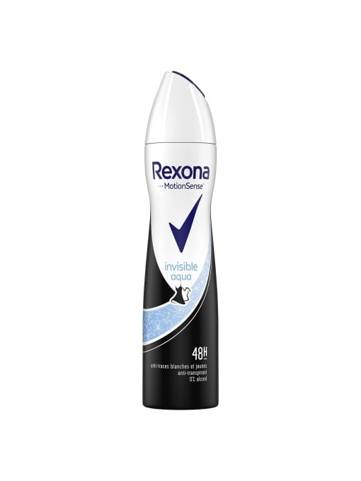 Spray &amp; stick dama | Antiperspirant deodorant spray invisible aqua, rexona, 200 ml | 1001cosmetice.ro