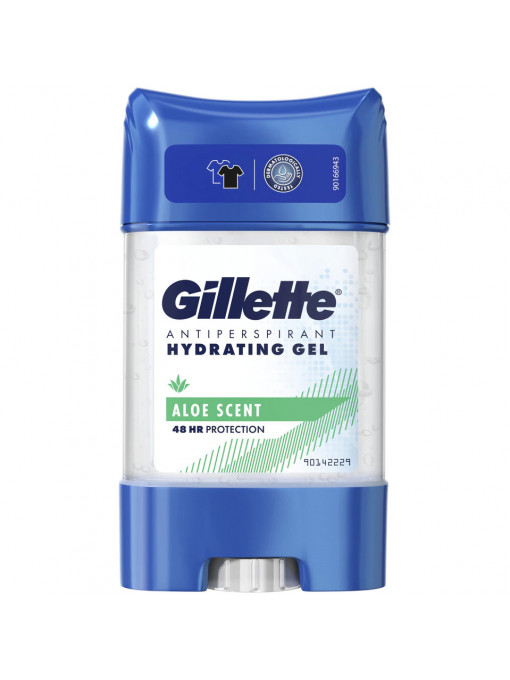 Antiperspirant Hydrating gel 48H protectie, Aloe Vera Scent, Gillette, 70 ml