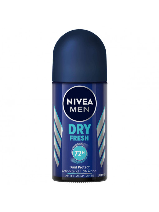 Spray &amp; stick barbati | Antiperspirant roll-on dry fresh 72h nivea men, 50 ml | 1001cosmetice.ro