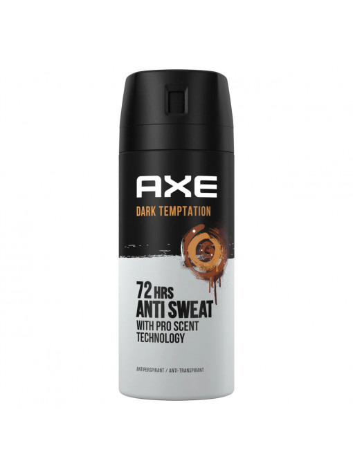 Spray & stick barbati | Antiperspirant spray 72hrs anti sweat dark temptation, axe, 150 ml | 1001cosmetice.ro