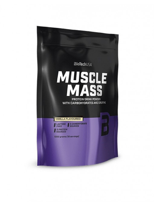 Biotech usa muscle mass vanilie supliment alimentar 1 - 1001cosmetice.ro