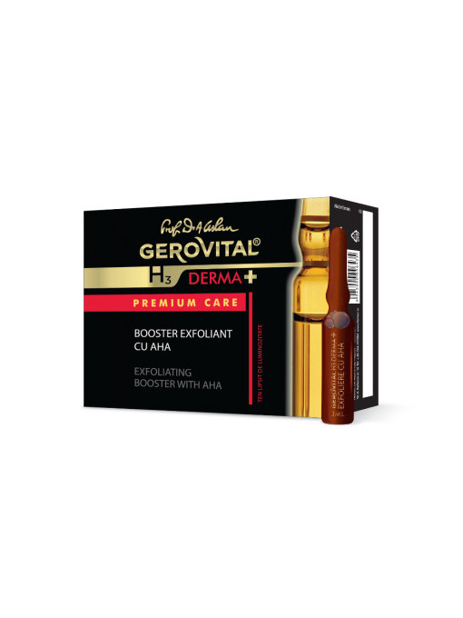 Ten, gerovital | Booster exfoliant cu aha premium care h3 derma+ gerovital | 1001cosmetice.ro