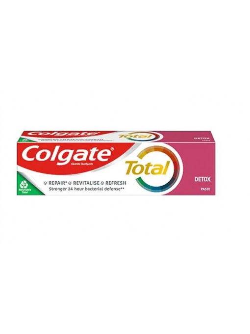 Igiena orala, utilizare: pasta de dinti | Colgate total detox 24h pasta de dinti | 1001cosmetice.ro