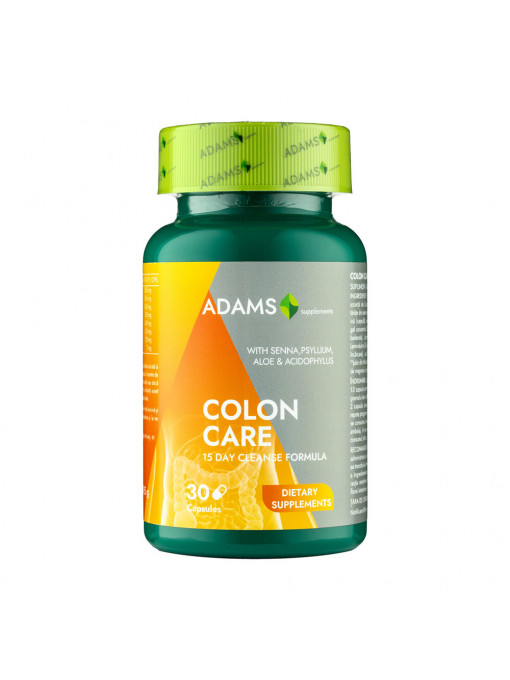 Adams | Colon care, supliment alimentar, adams, cutie 30 capsule | 1001cosmetice.ro