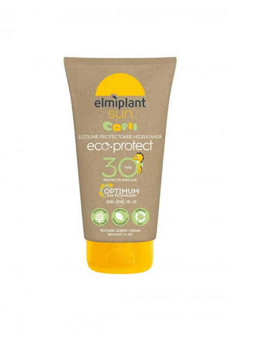 Elmiplant | Crema protectie solara pentru copii, elmiplant sun fps30, efect hidratant, 150 ml | 1001cosmetice.ro