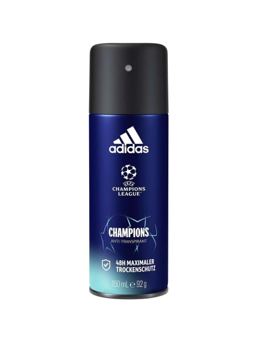 Parfumuri barbati | Deo spray anti-transpirant, champions league, champions 48h, adidas, 150 ml | 1001cosmetice.ro