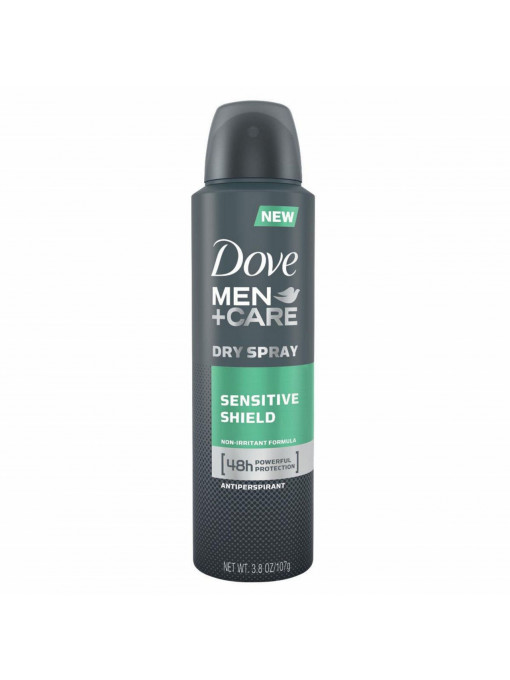 Spray &amp; stick barbati, dove | Deodorant spray antiperspirant dove men+ care sensitive shield, 150 ml | 1001cosmetice.ro