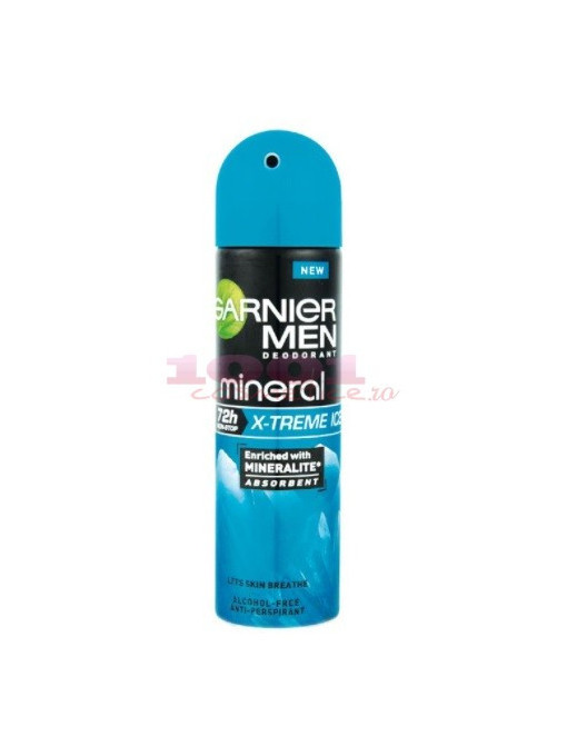 Garnier mineral deodorant anti-perspirant 72h x-treme ice barbati 1 - 1001cosmetice.ro
