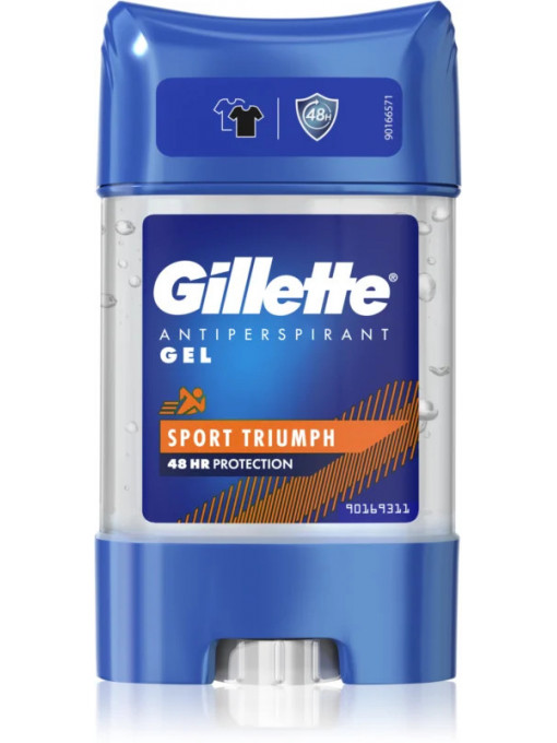 Spray &amp; stick barbati | Gillette sport high performance sport triumph 48h antiperspirant clear gel | 1001cosmetice.ro