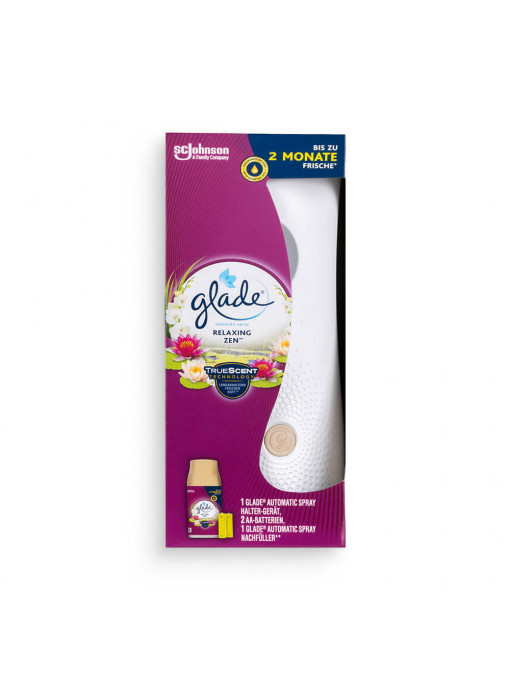 Glade aparat electric odorizant de camera electric automatic spray + rezerva 269 ml relaxing zen 1 - 1001cosmetice.ro