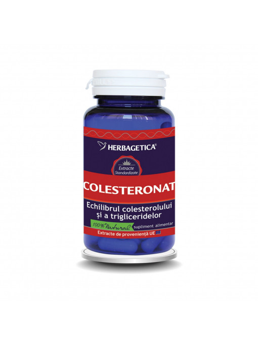 Herbagetica suplimente alimentare colesteronat 60 de capsule 1 - 1001cosmetice.ro