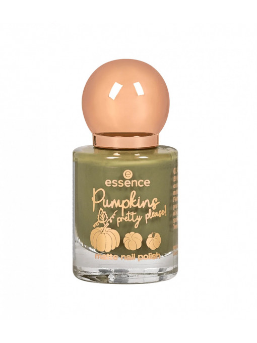 Pumpkins | Lac de unghii pumpkins pretty please! mat, culoarea verde 02, essence, 8ml | 1001cosmetice.ro