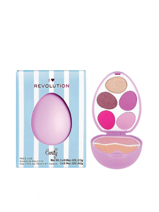 Fard de pleoape, makeup revolution | Makeup revolution i love makeup face and shadow paleta easter egg candy | 1001cosmetice.ro