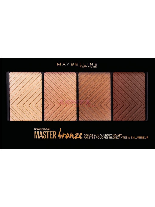 Bronzer &amp; contur | Maybelline face studio bronze color highlighter & bronze paleta | 1001cosmetice.ro