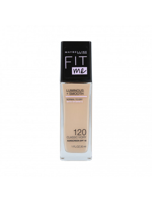 Maybelline fit me luminous + smooth fond de ten classic ivory 120 1 - 1001cosmetice.ro