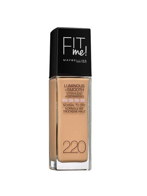 Maybelline fit me luminous + smooth fond de ten natural beige 220 1 - 1001cosmetice.ro