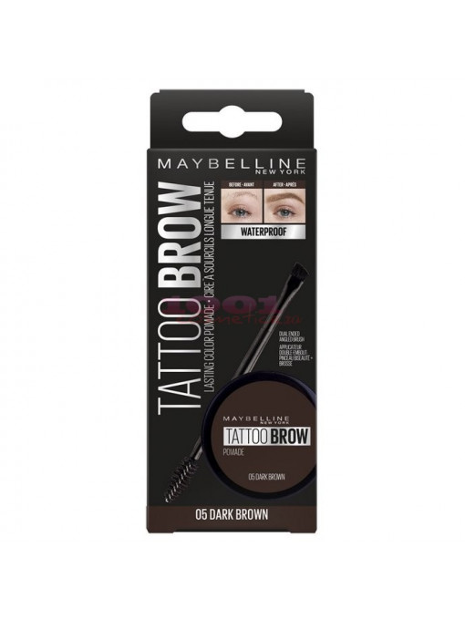 Maybelline tattoo brow waterproof pomada pentru sprancene dark brown 05 1 - 1001cosmetice.ro