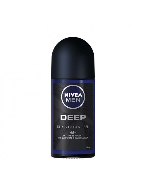 Promotii | Nivea men deep anti-bacterial & black carbon 48h anti-perspirant roll on | 1001cosmetice.ro