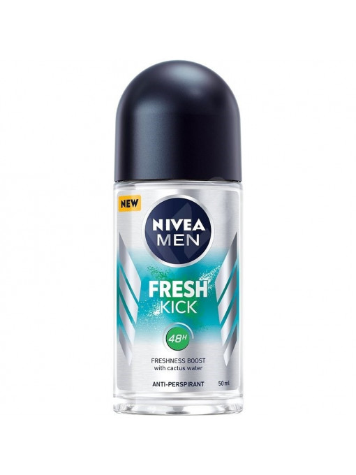 Spray &amp; stick barbati, nivea | Nivea men fresh kick 48h protection roll on | 1001cosmetice.ro