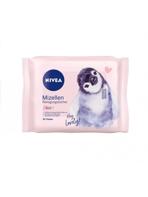 Nivea | Nivea micellair skin breathe wipes 3 in 1 servetele demachiante cu vitamina e 25 bucati | 1001cosmetice.ro