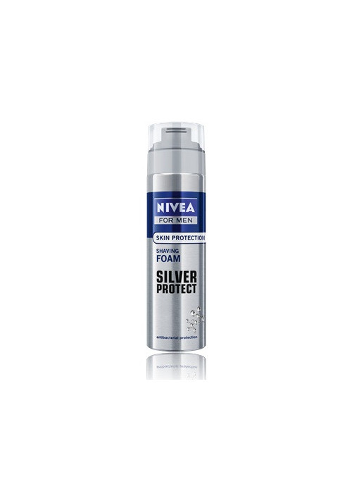 Gel de ras &amp; aparate, nivea | Nivea silver protect skin protection spuma de ras | 1001cosmetice.ro