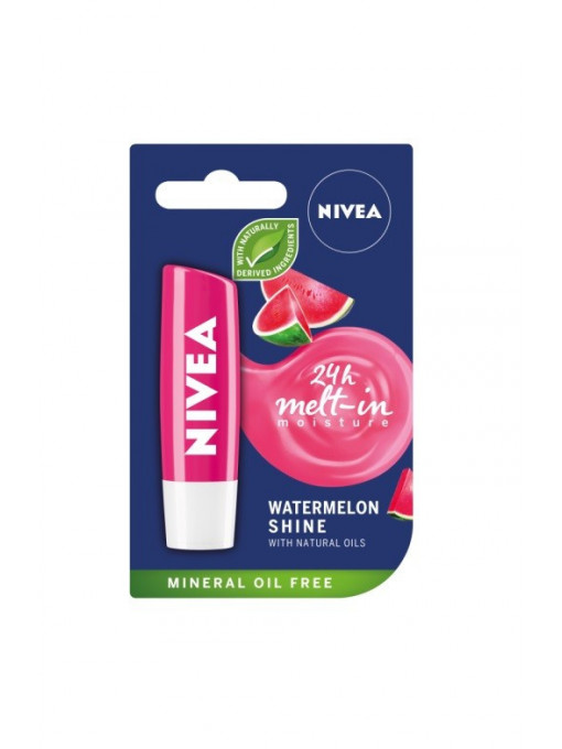 Make-up, nivea | Nivea watermelon shine balsam de buze | 1001cosmetice.ro
