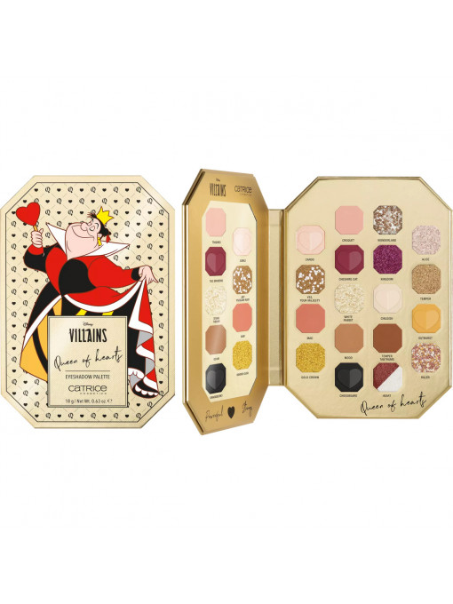 Catrice disney villains | Paleta de farduri 18 nuante, disney villains queen of hearts 030 catrice | 1001cosmetice.ro