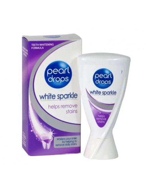 Igiena orala, pearl drops | Pasta de dinti pentru indepartarea petelor zilnice, pearl drops white sparkle, 50 ml | 1001cosmetice.ro