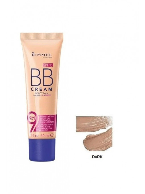 Bb cream, rimmel london | Rimmel london bb cream 9in1 cu spf 15, dark | 1001cosmetice.ro