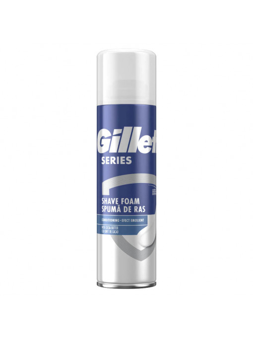 Gillette | Spuma de ras cu unt de cacao, gillette series conditioning, 250 ml | 1001cosmetice.ro