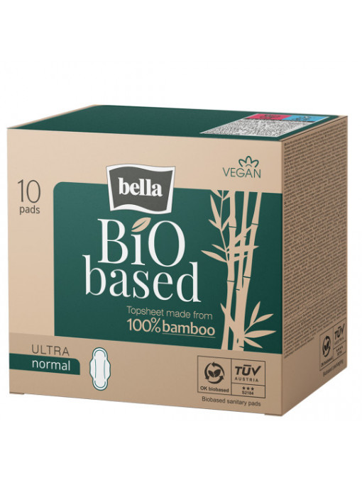 Bella | Absorbante bio based 100% bamboo ultra normal, bella 10 bucati | 1001cosmetice.ro