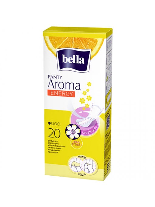 Bella | Absorbante zilnice panty aroma energy, bella, 20 bucati | 1001cosmetice.ro