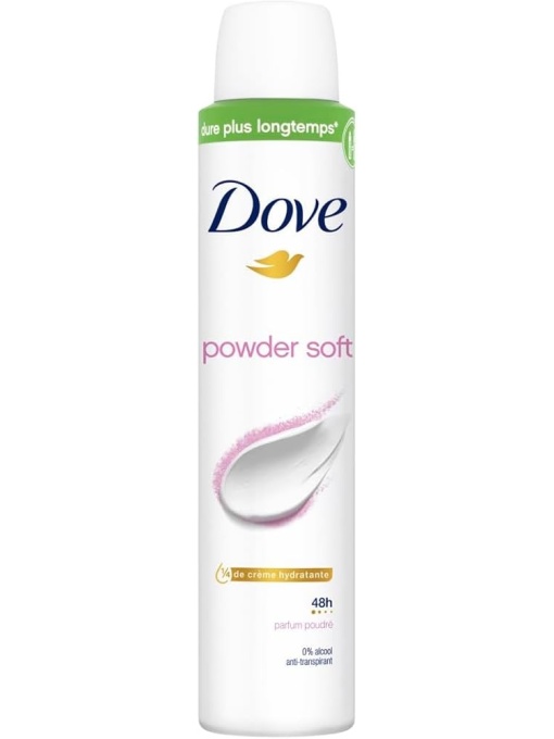 Parfumuri dama | Antiperspirant deodorant spray 0% alcool powder soft dove, 200 ml | 1001cosmetice.ro