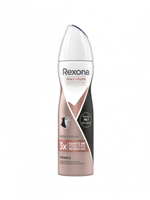 Antiperspirant deodorant spray maximum protection invisible extra strong, rexona, 150 ml 1 - 1001cosmetice.ro