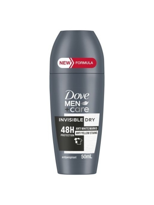 Antiperspirant Roll-On Invisible Dry 48h, Dove Men+ Care, 50 ml