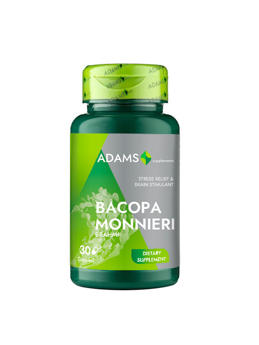 Suplimente &amp; produse bio, adams | Bacopa monnieri, supliment alimentar 180 mg, adams | 1001cosmetice.ro