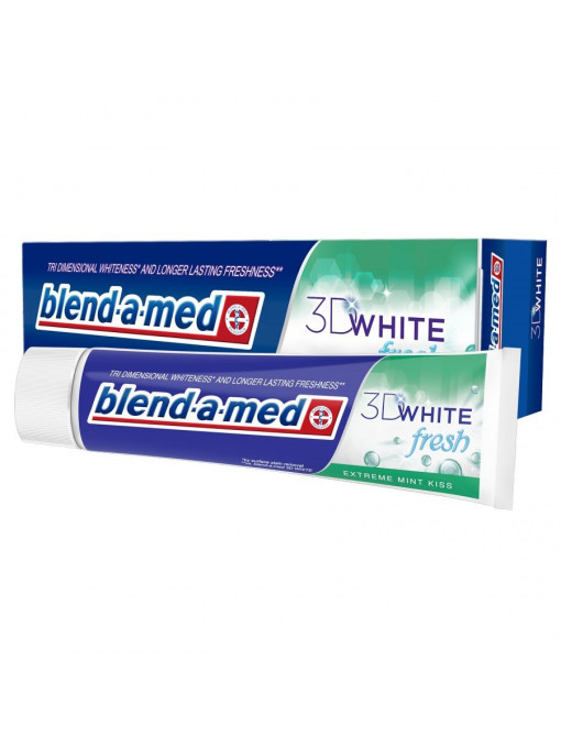 Blend-a-med | Blend a med 3d white fresh extreme mint kiss pasta de dinti | 1001cosmetice.ro
