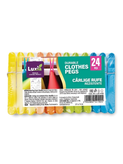 Luxia | Carlige rufe, material plastic rezistent, set 24 bucati, luxia 4102 | 1001cosmetice.ro