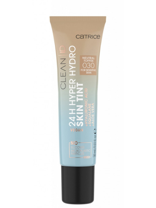 Catrice clean id 24h hyper hydro skin tint fond de ten neutral toffee 030 1 - 1001cosmetice.ro
