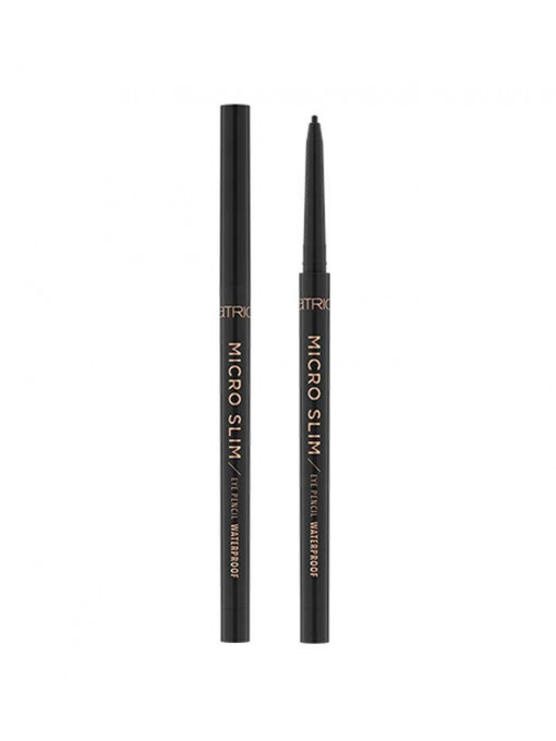 Catrice micro slim eye pencil waterproof creion de ochi rezistent la apa negru black perfection 010 1 - 1001cosmetice.ro