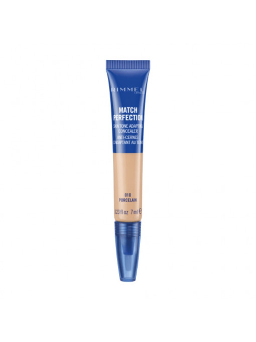 Concealer - corector, rimmel london | Concealer skin tone adaptation match perfection anti-cearcan, 010 porcelain, 7 ml | 1001cosmetice.ro