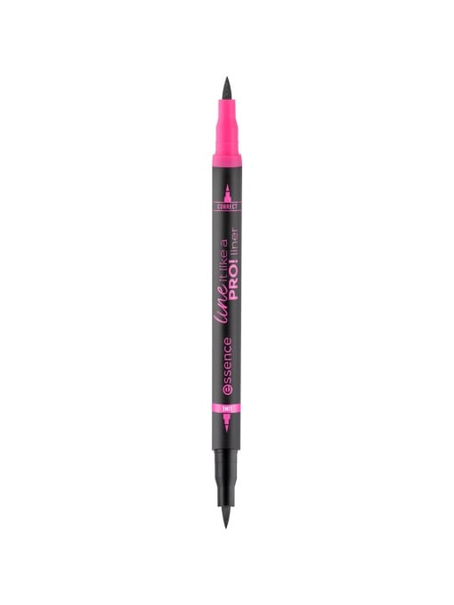 Make-up, essence | Contur lichid 2 in 1 line it like a pro! liner 01 black essence | 1001cosmetice.ro