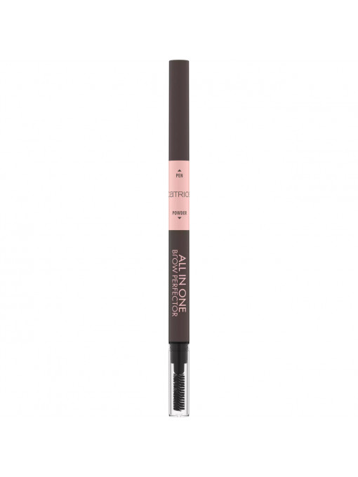Make-up | Creion pentru sprancene 3 in 1 all in one brow perfector dark brown 030 catrice | 1001cosmetice.ro