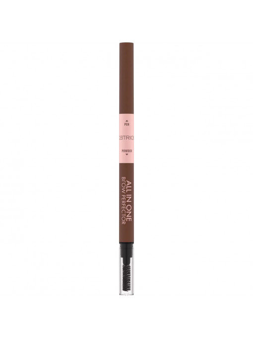 Make-up | Creion pentru sprancene 3 in 1 all in one brow perfector medium brown 020 catrice | 1001cosmetice.ro