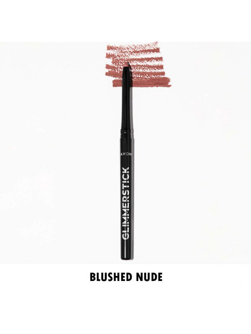 Make-up, avon | Creion retractabil de buze glimmerstick blushed nude avon | 1001cosmetice.ro