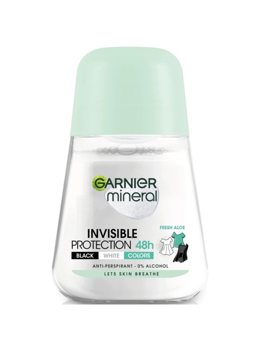 Garnier | Deodorant antiperspirant roll-on pentru femei, invisible protection fresh aloe 48h, garnier 50 ml | 1001cosmetice.ro