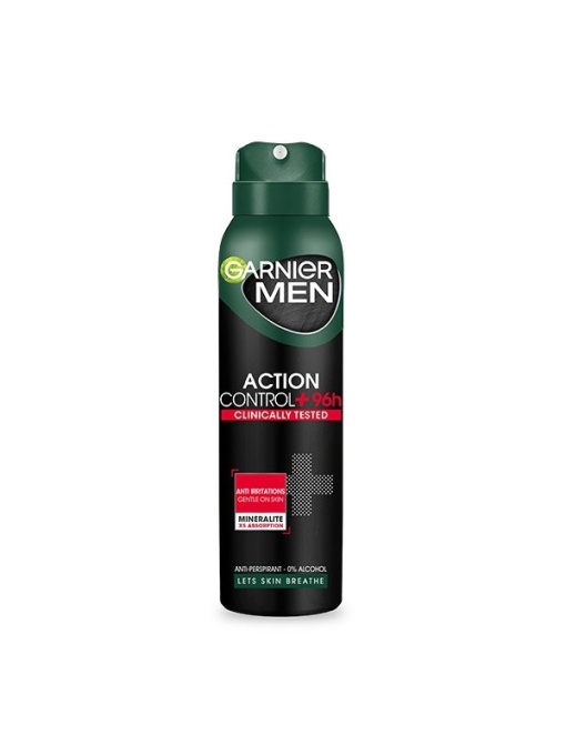 Spray &amp; stick barbati, garnier | Deodorant antiperspirant spray pentru barbati action control 96h, garnier 150 ml | 1001cosmetice.ro