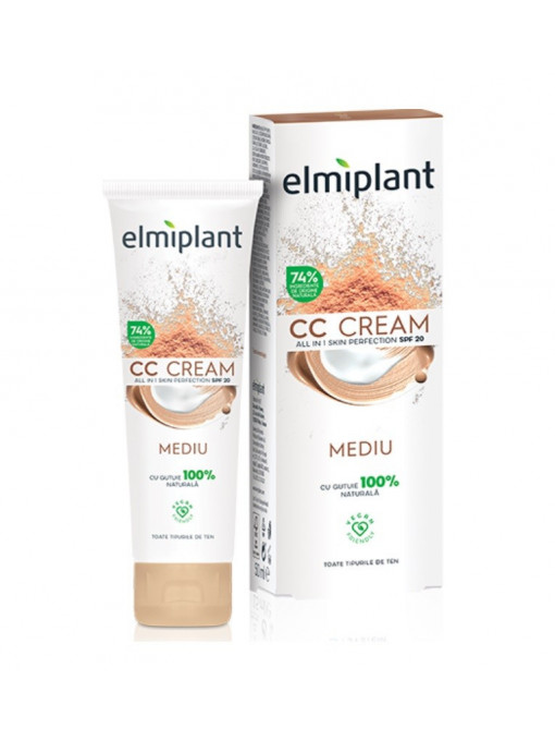 Make-up, elmiplant | Elmiplant cc cream skin moisture ten mediu | 1001cosmetice.ro